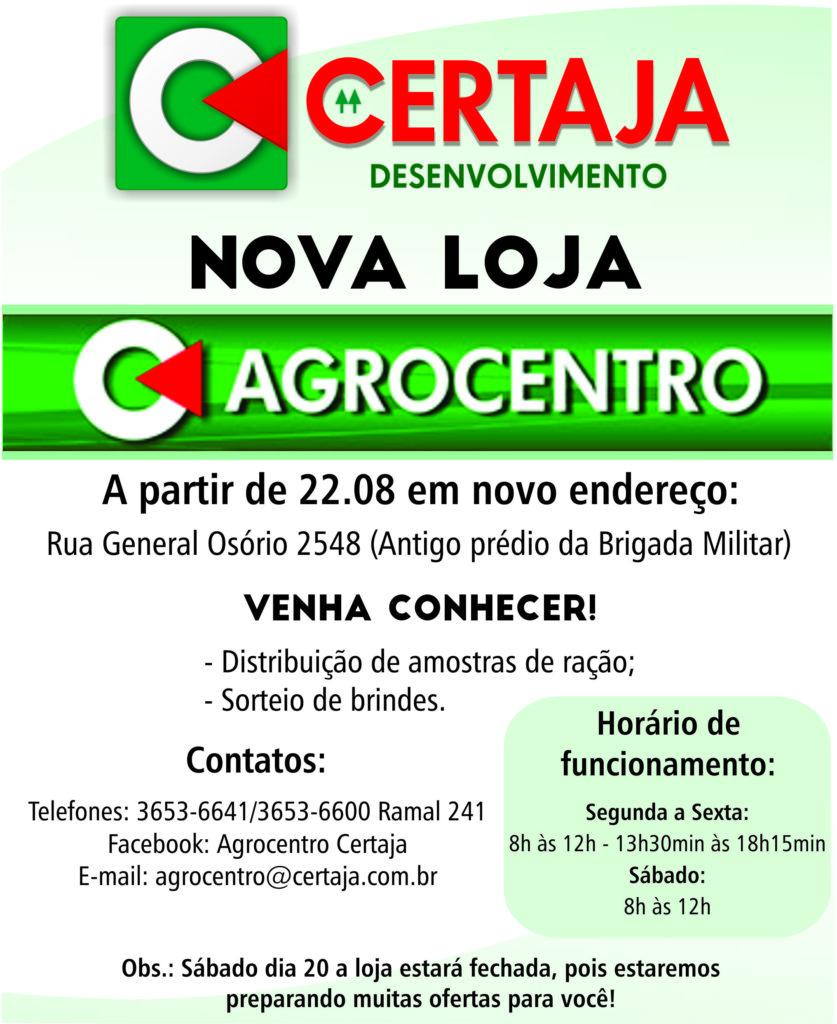 REINAUGURAÇÃO AGROCENTRO